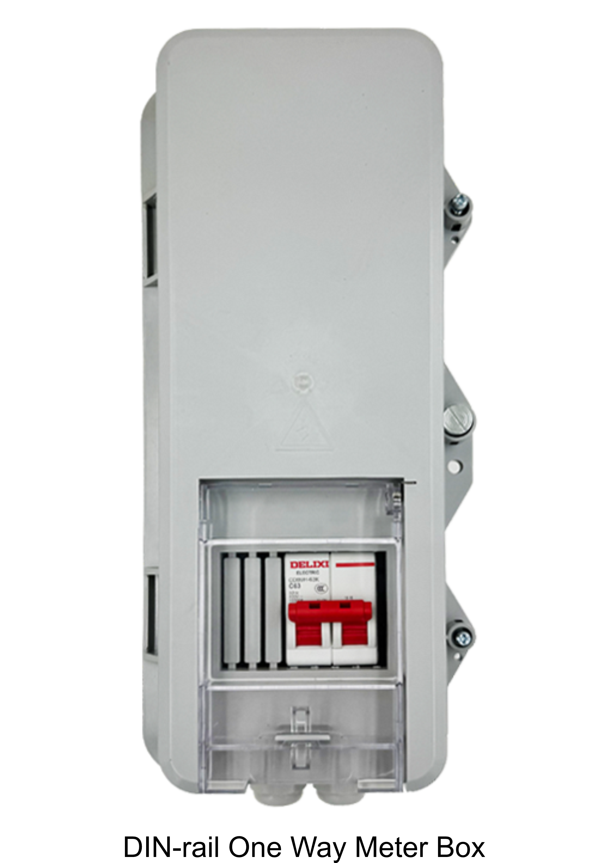 DIN rail one way meter box